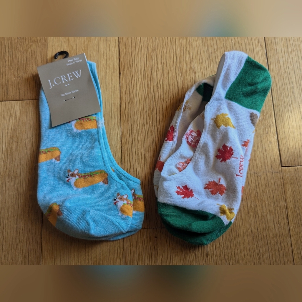 Two Pairs JCrew No Shoe Socks